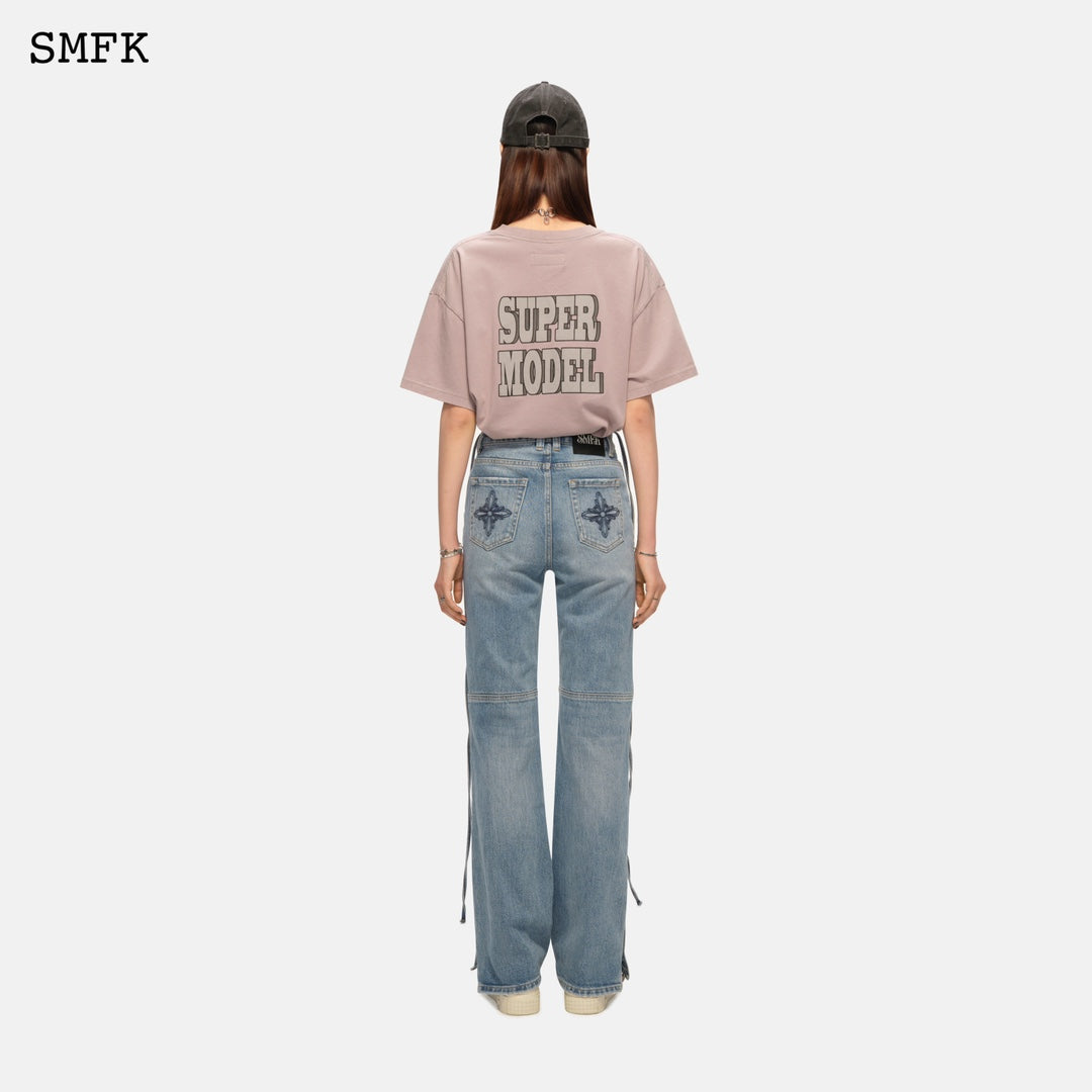 SMFK Model Oversized Vintage Loose Tee