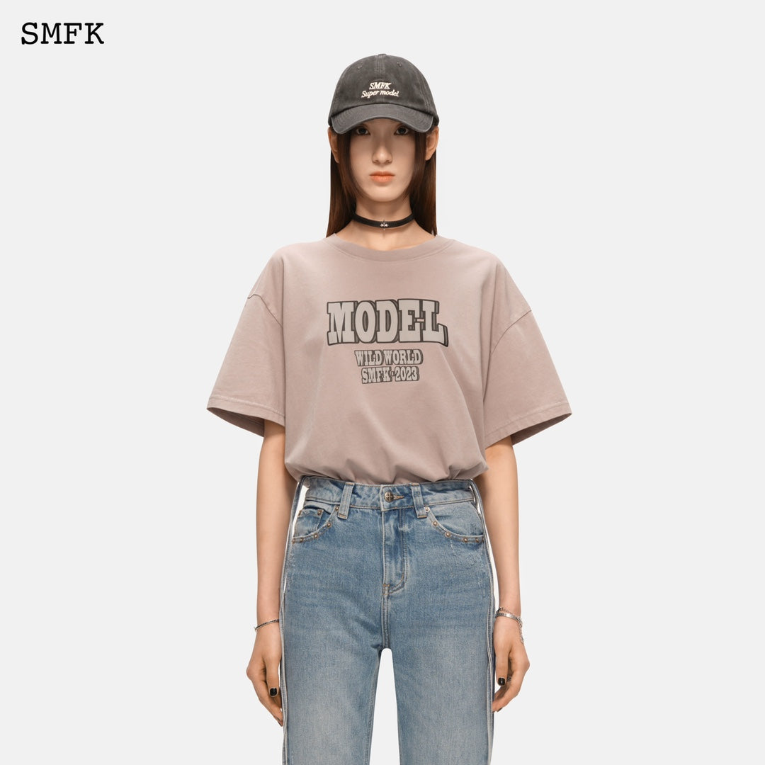 SMFK Model Oversized Vintage Loose Tee