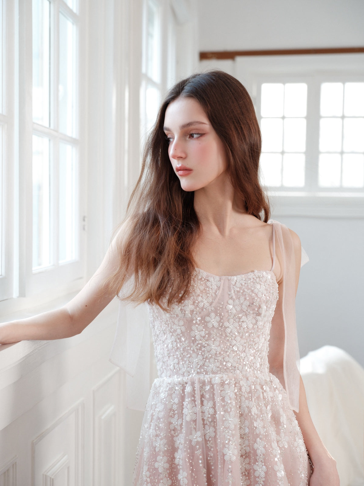 Wardrobes by Chen fairy flower pink midi-dress