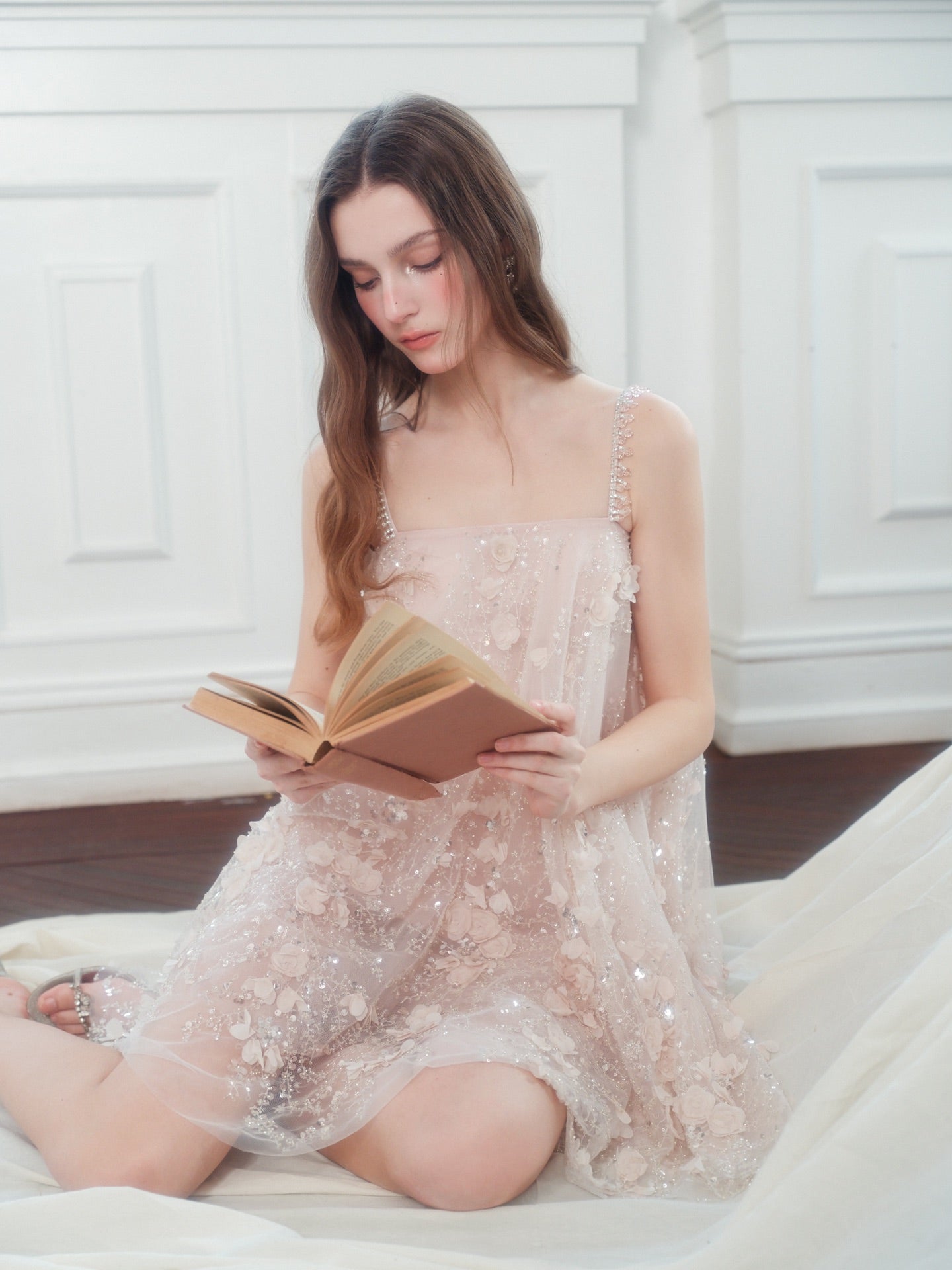Wardrobes by Chen flower fairy slip mini-dress
