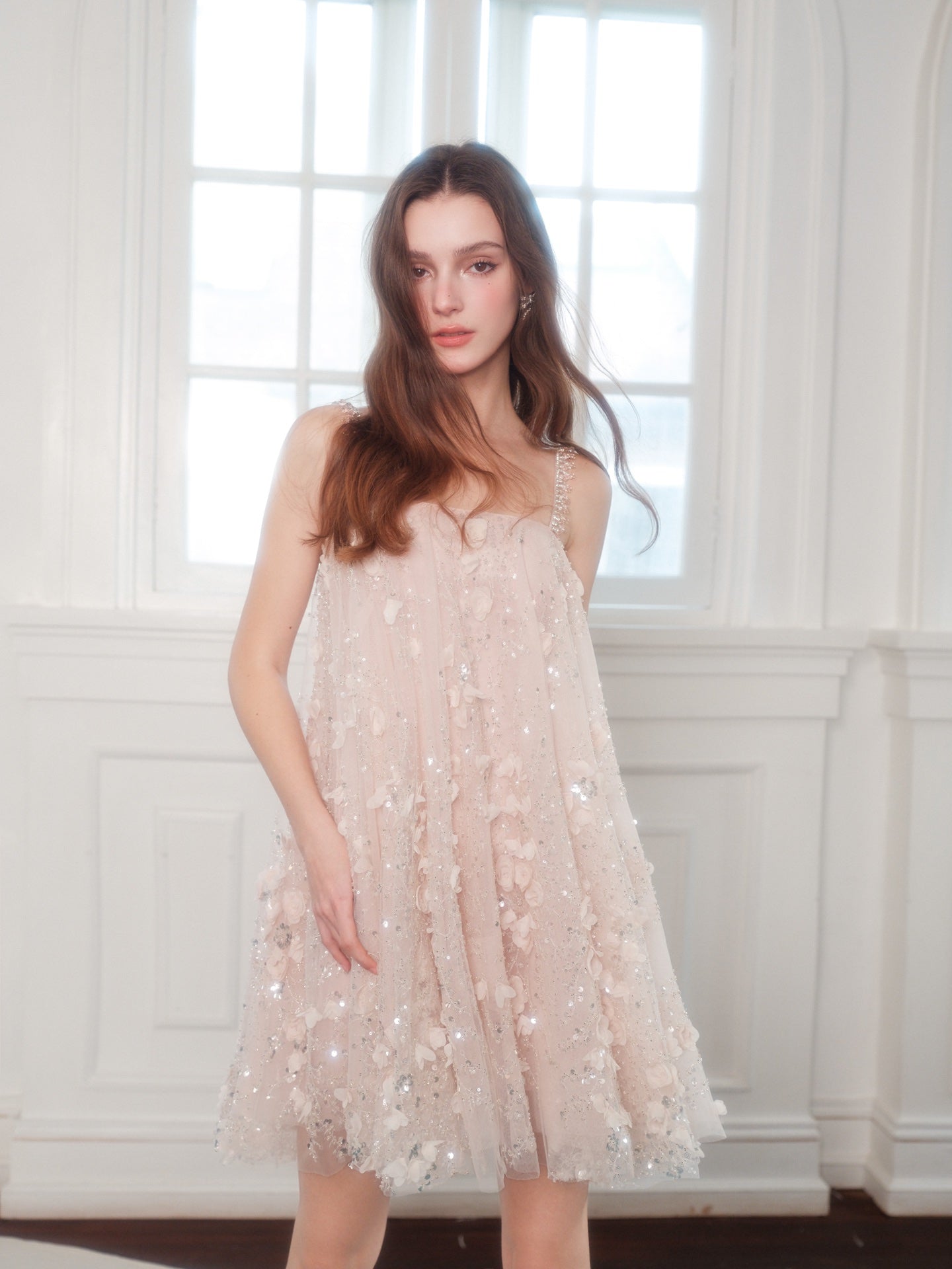 Wardrobes by Chen flower fairy slip mini-dress