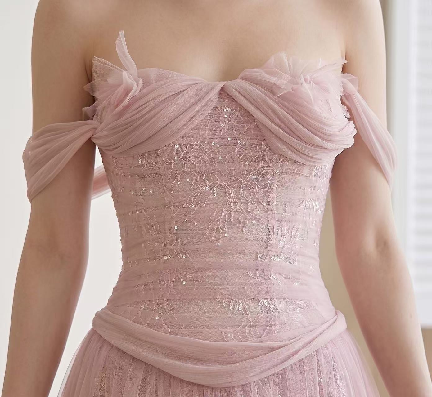 Lovelyn Rosalie Draped Gown