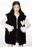 VIA PITTI SALE Black Heart Coat(detachable sleeves)