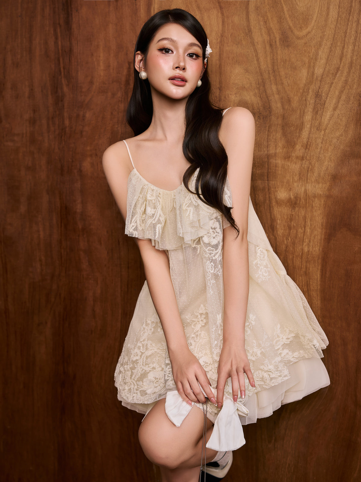 COLIN Lace Camisole &amp; Skirt