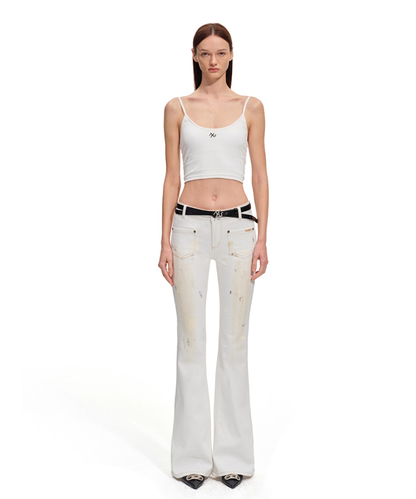 NAWS Polar Collection White Flared Jeans