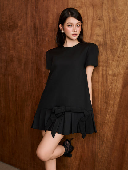 COLIN Black Split-Hem Dress