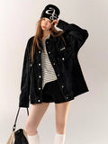 AsGony Oversized Denim Jacket(2color)