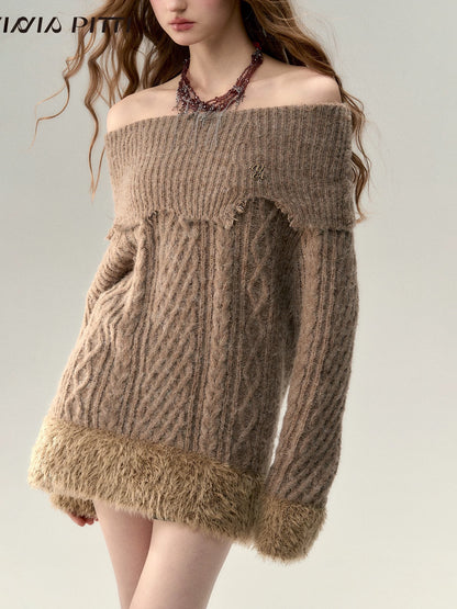 VIA PITTI V23DK338Pitti off-shoulder sweater