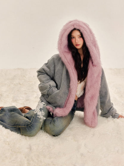 Tut tuto Double sided warm fur jacket