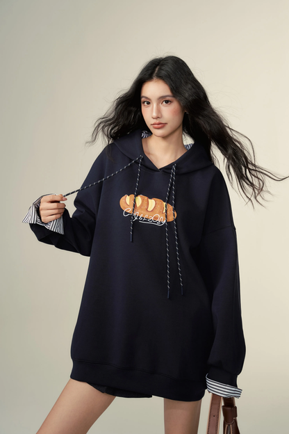 Chill Zoey Contrast Color Puffer Hoodie