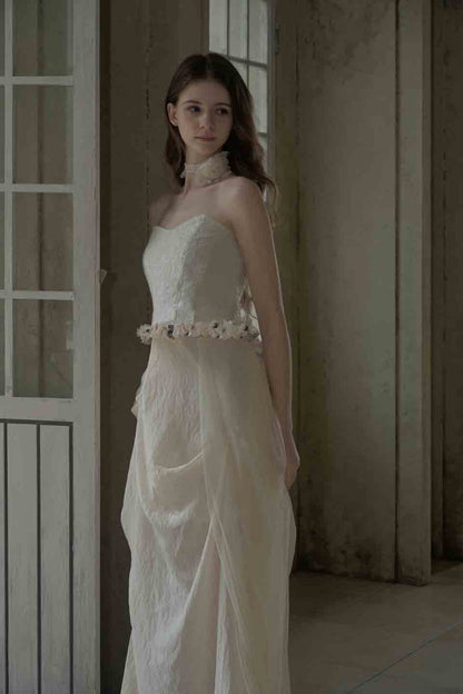 Crow Crew White sleeveless corset dress