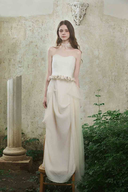 Crow Crew White sleeveless corset dress