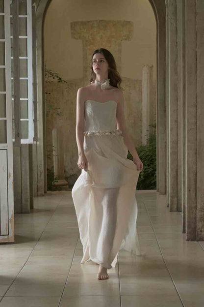 Crow Crew White sleeveless corset dress