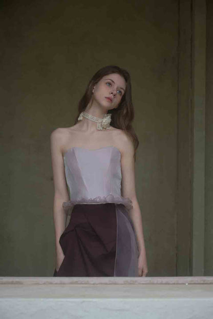 Crow Crew Purple sleeveless corset dress