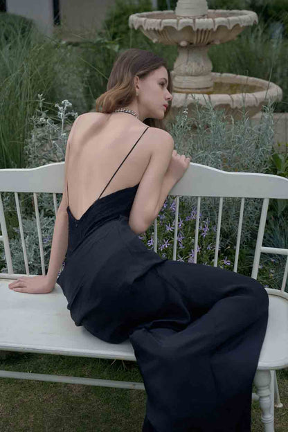 Crow Crew Black dark patten camisole dress