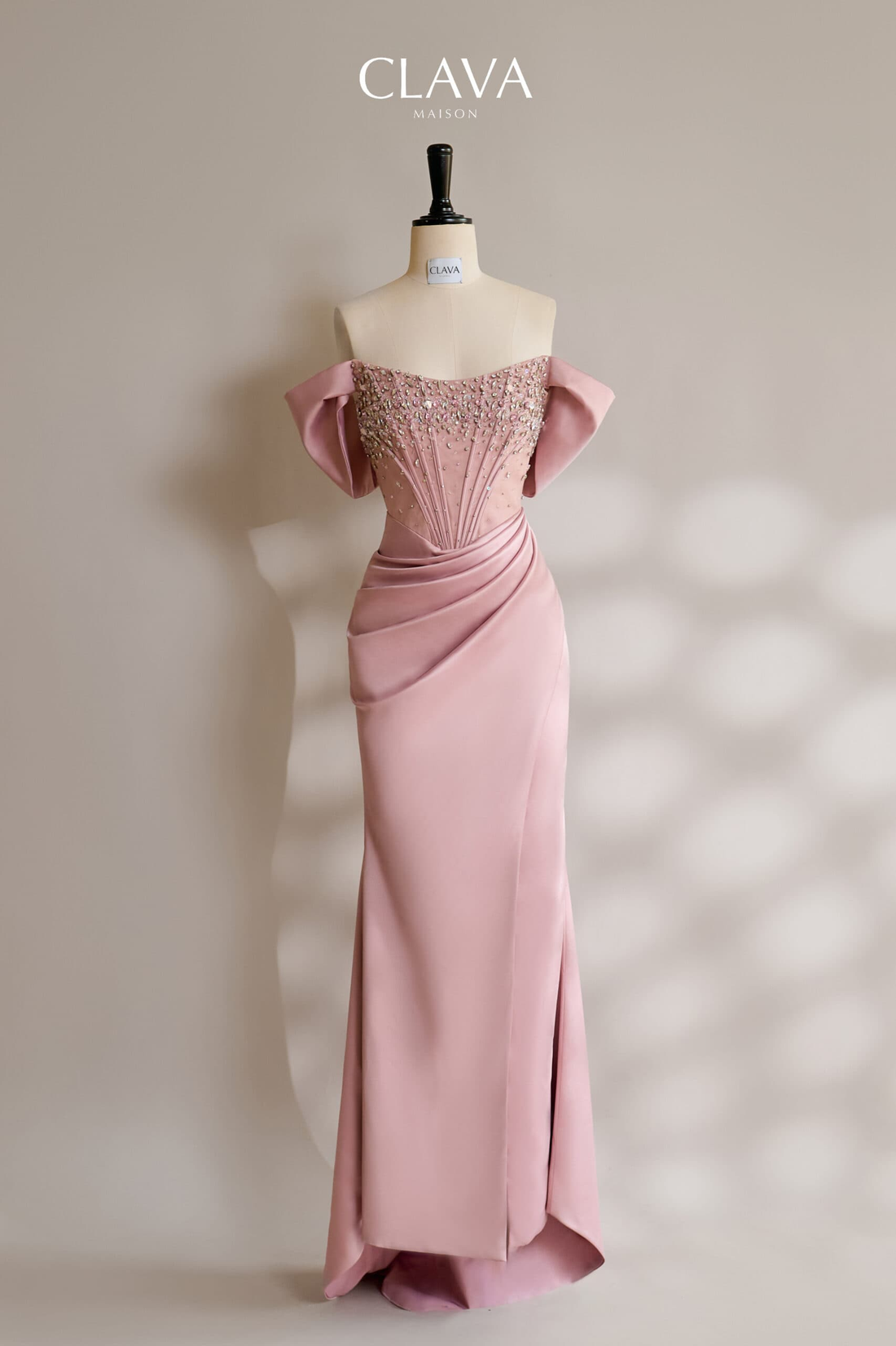 Chloe Corset Crystal Maxi Dress