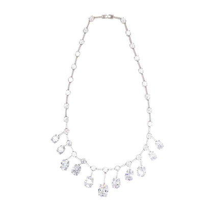 Wardrobes by chen Water droplet round zircon necklace