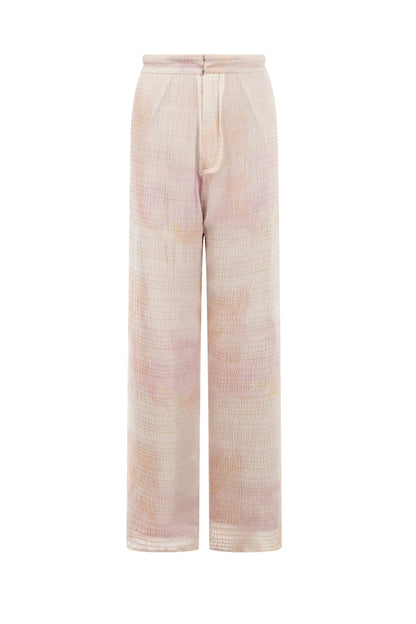 Wardrobes by chen Tie dye handmade feather camisole top + pants set