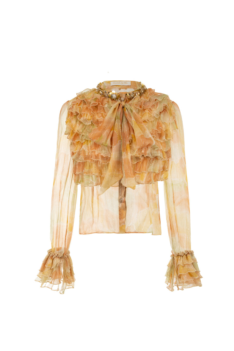 Wardrobes by chen Multi-layer lace shirt + skirt set