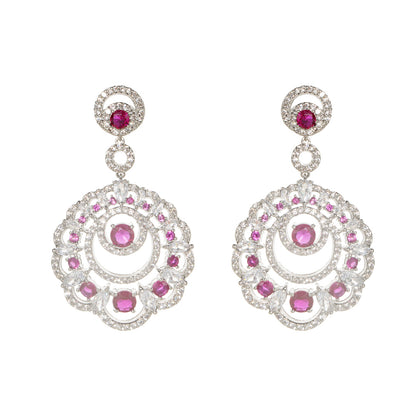 Wardrobes by chen Vintage hollowed out diamond studded earrings