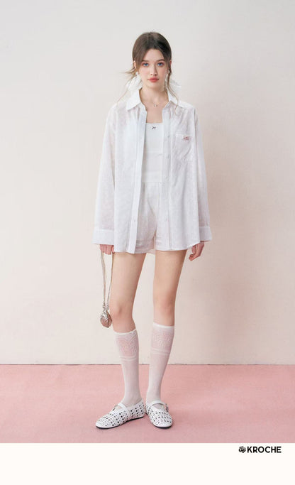 Kroche Lace shirt + shorts set