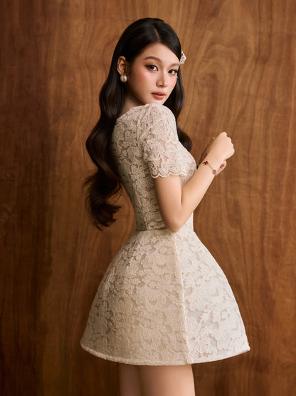 COLIN Lace Tulle Dress