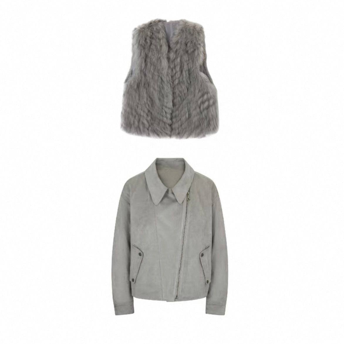EDGII ED50AW1006 Silhouette fur coat