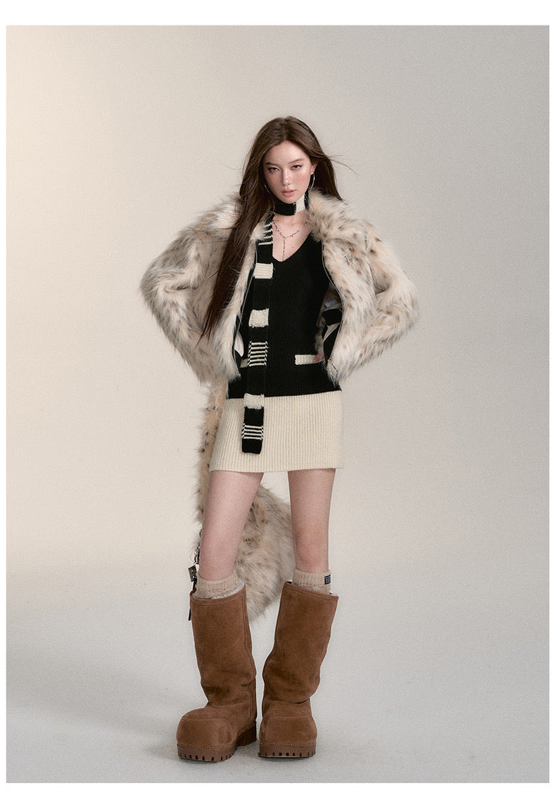 VIA PITTI V24DC179 Fur Coat(2color)