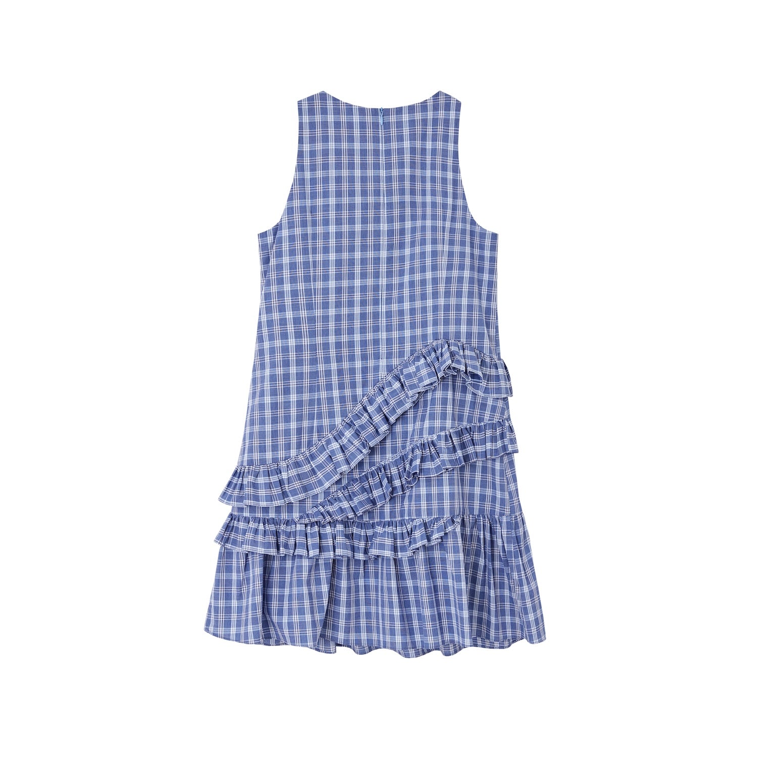 SOMESOWE S2508113 Irregular ruffled vest dress