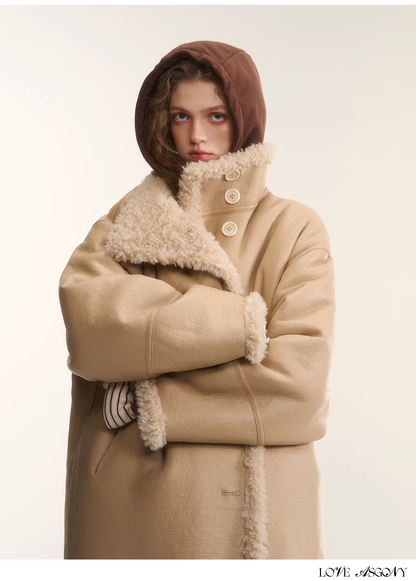 AsGony ASG25560 double-sided long sherpa coat(2color)