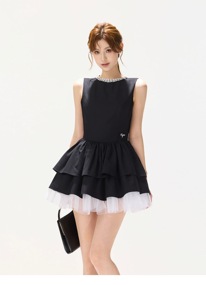 CYNR Jeweled Sleeveless Balloon Dress