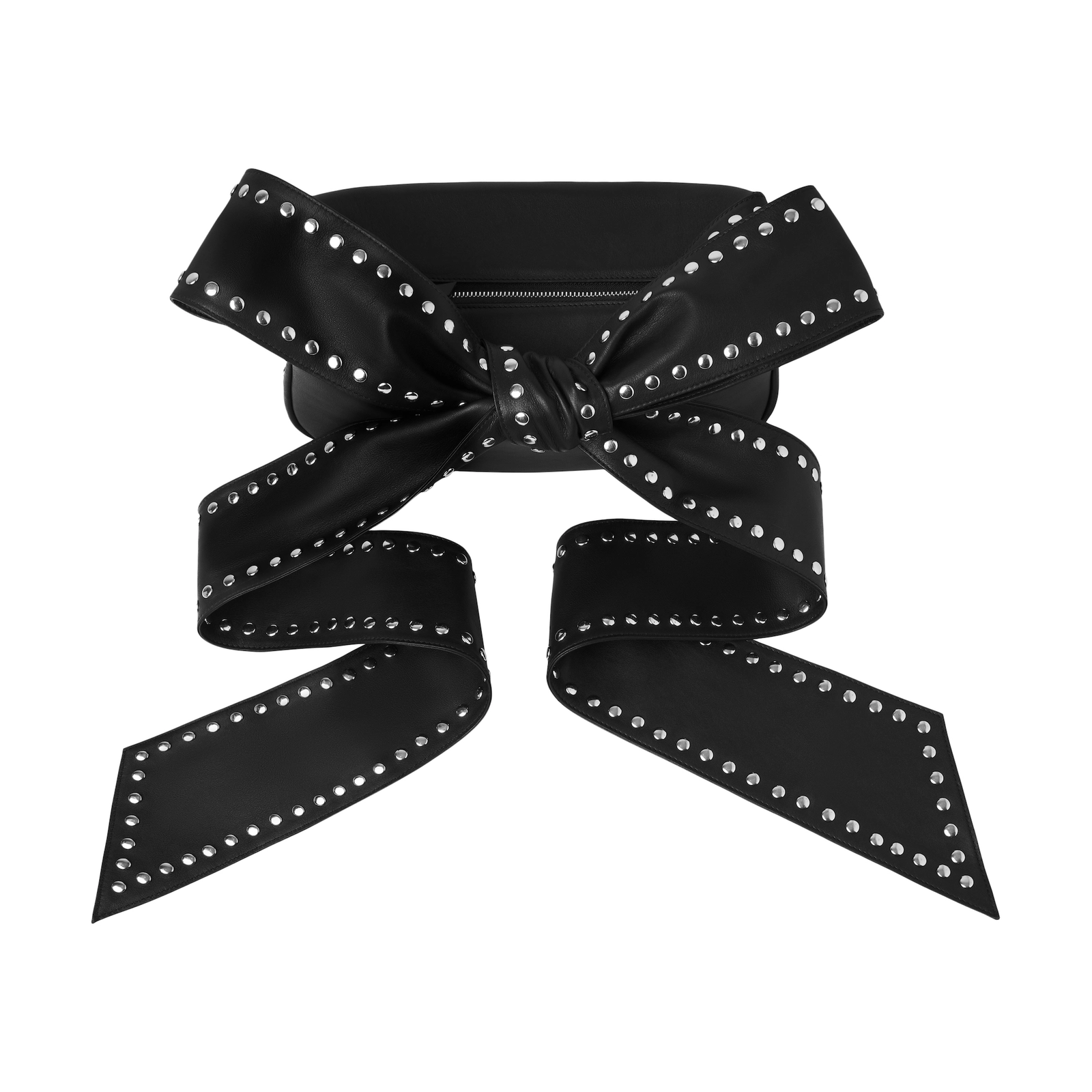 FANCì CLUB  [Best Seller] Boa Studded Bow Strap Handbag