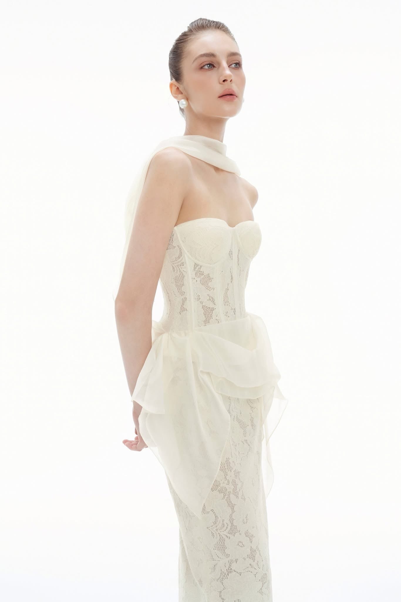 BYDENIO Rachel draping bodycon dress