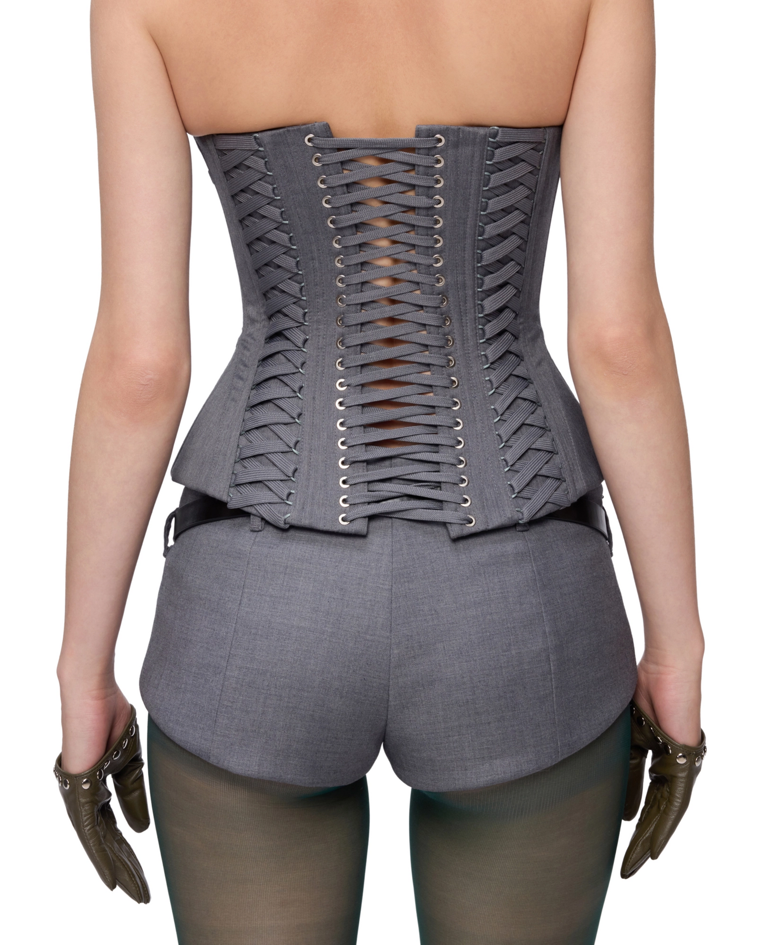 FANCì CLUB [Best Seller] Julia Halterneck Corset Top(3color)