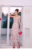 Masion Wester Rosie Printed Halter Midi Dress