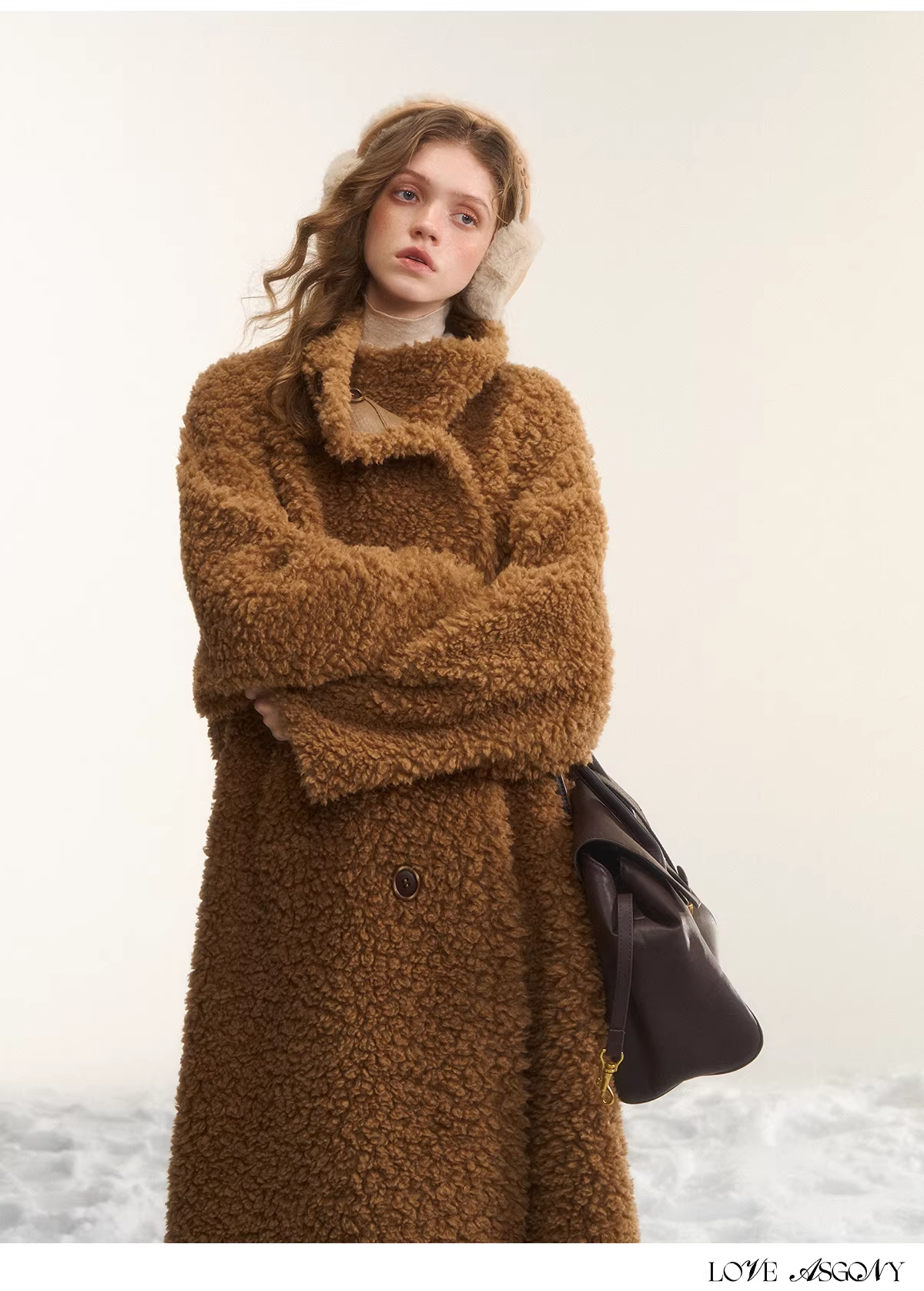 AsGony ASG25560 double-sided long sherpa coat(2color)