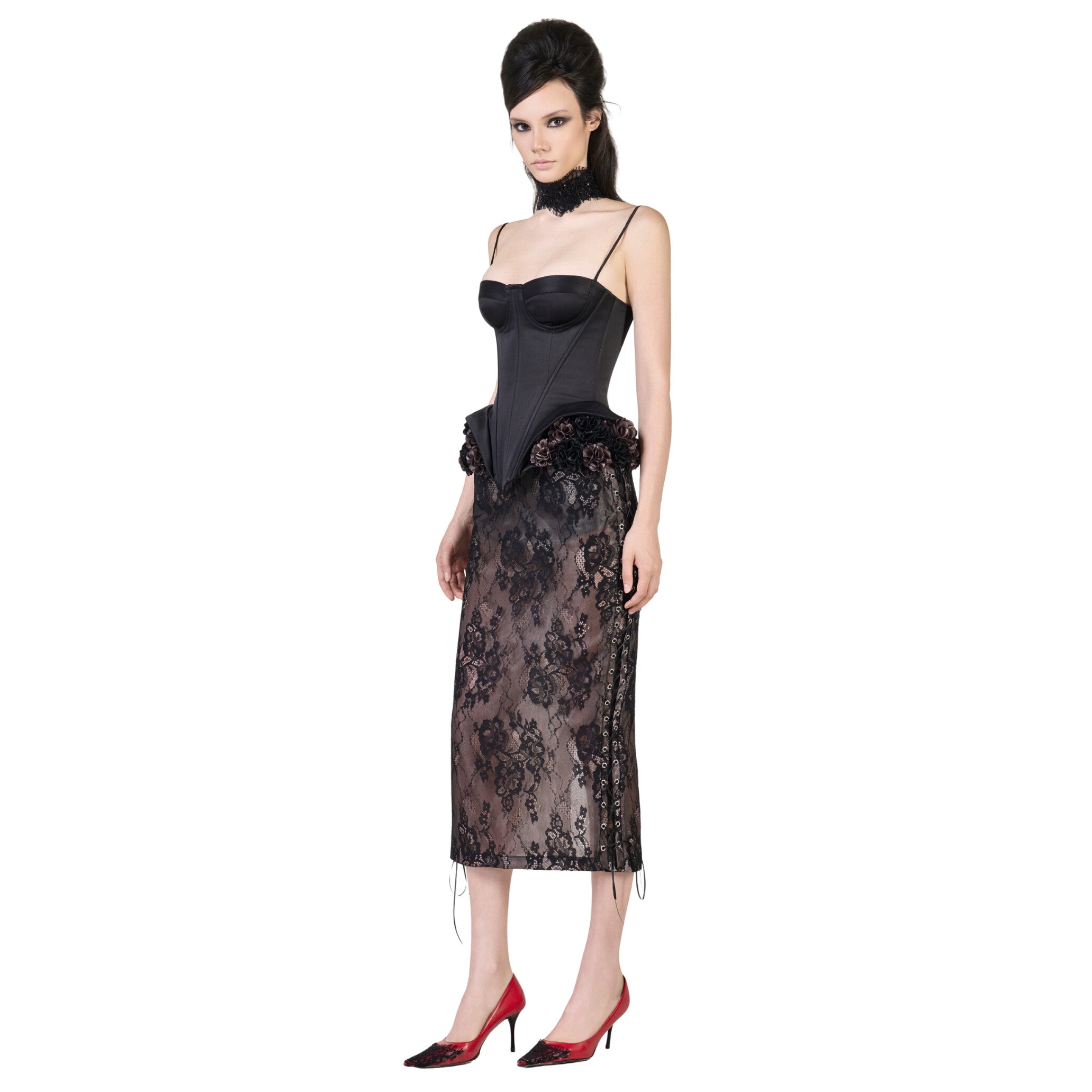 FFSD DARLING CORSET (BLACK) &amp; KAISA SKIRT (BLACK)