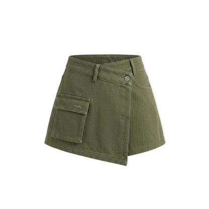 16DEWS 16D246059 High waisted A-line denim skirt and pants