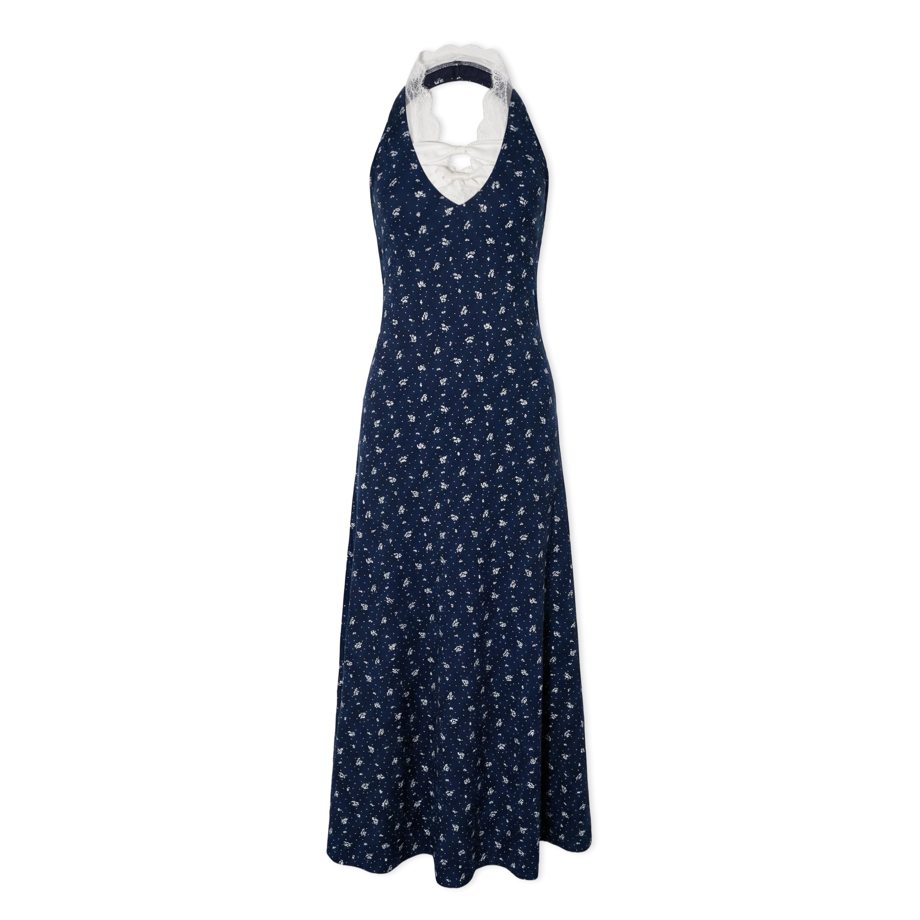 16DEWS 16D246063 Floral hanging neck and waist A-line dress