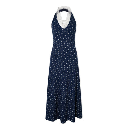 16DEWS 16D246063 Floral hanging neck and waist A-line dress