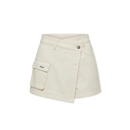 16DEWS 16D246059 High waisted A-line denim skirt and pants