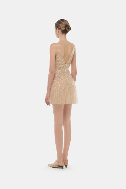 Montsand Pastel Deep V Mini Dress