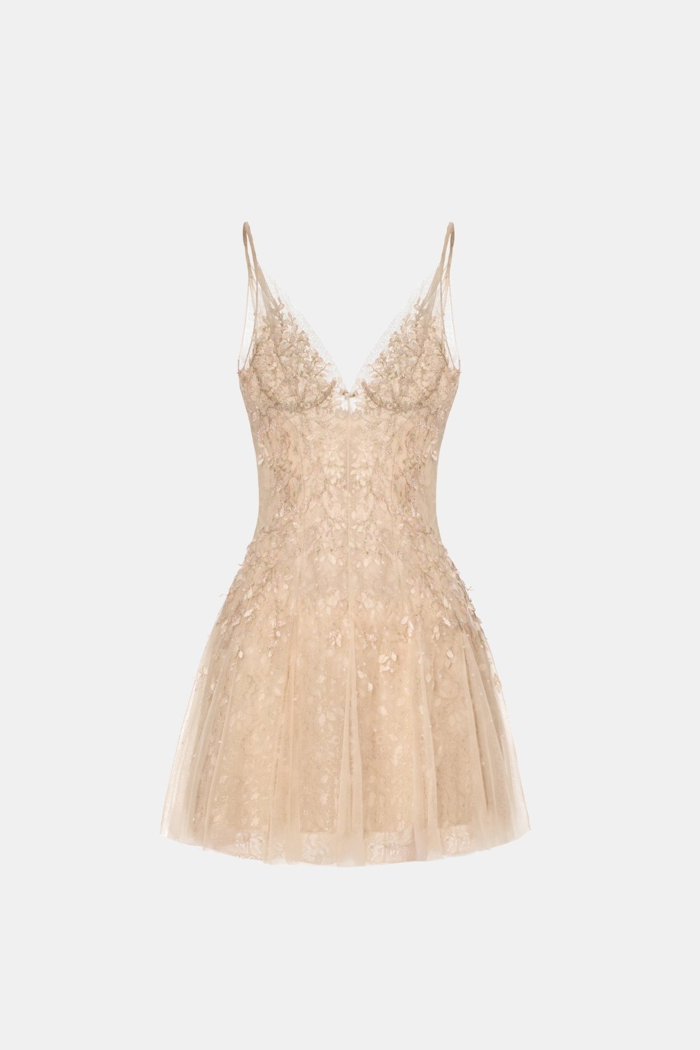 Montsand Pastel Deep V Mini Dress