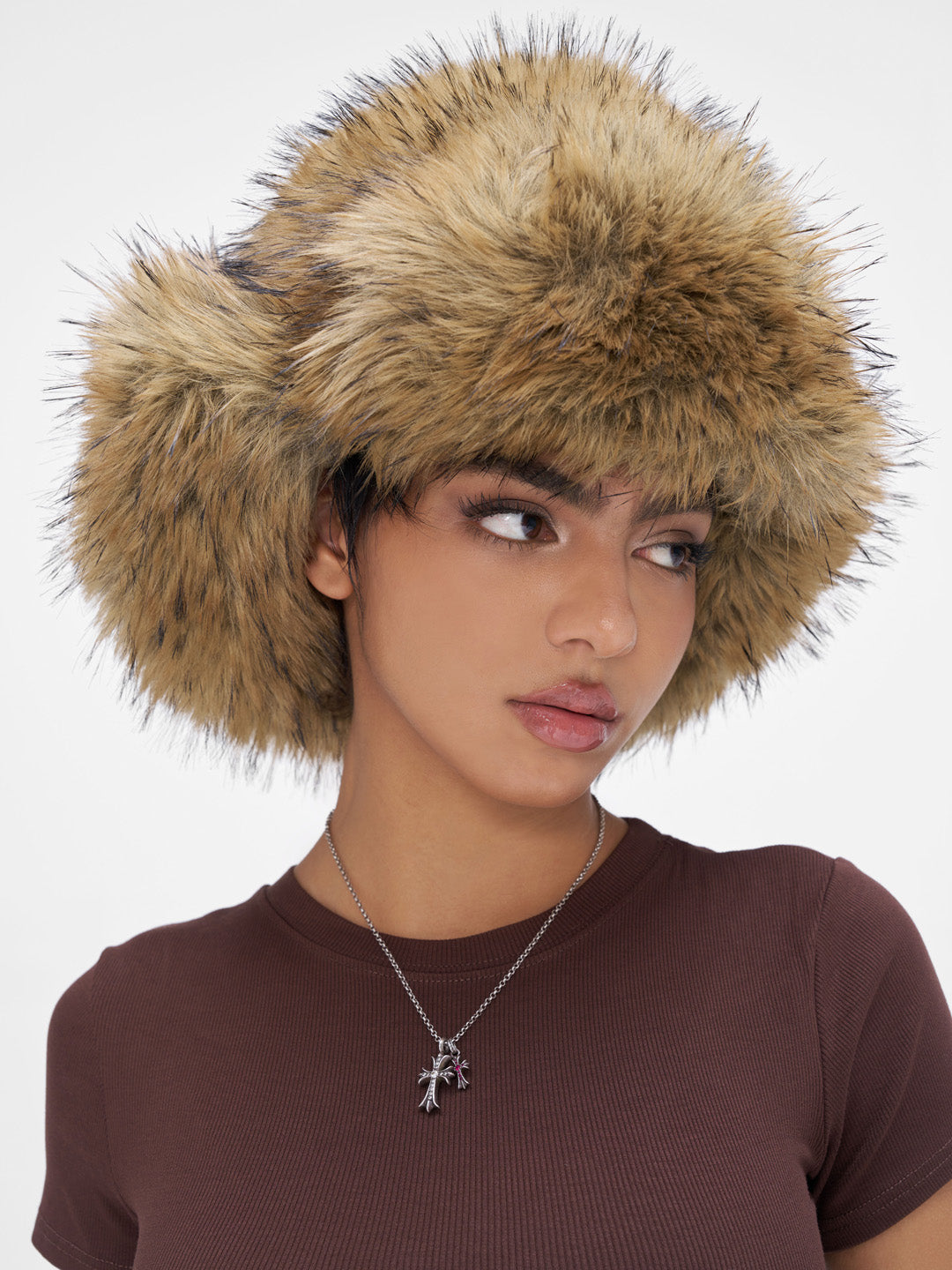 JYOSEI Brown plush hat