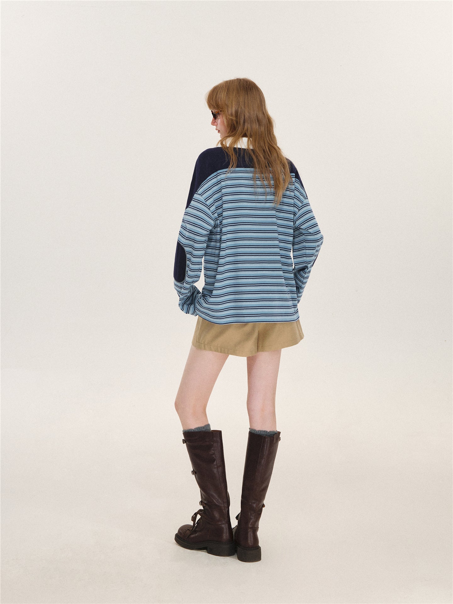 Asgony ASG26564 Stripe Jersey Polo Shirt