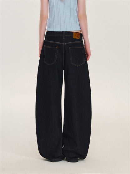 Asgony ASG26629 Two-Tone Contrast Stitching Jeans