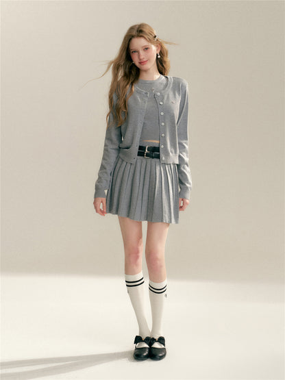 16DEWS 16D246076 Preppy style knitted suit