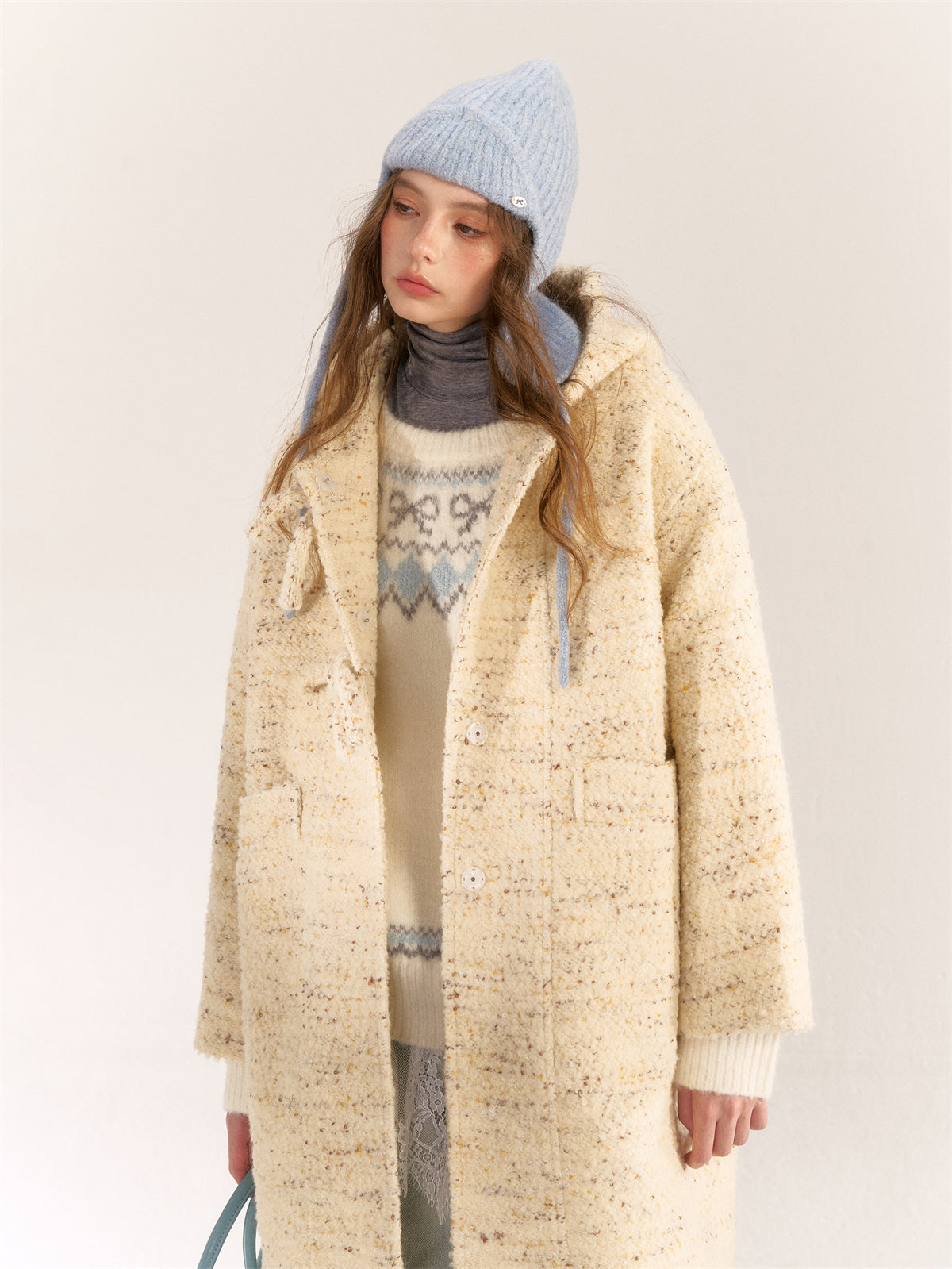 AsGony ASG24581 Tweed Coat