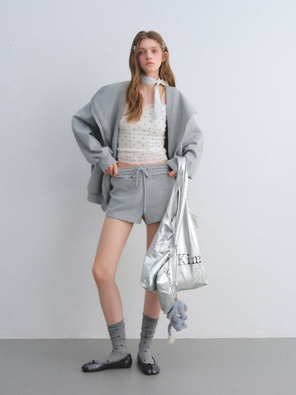 AsGony ASG25670 Lace patchwork polka dot camisole