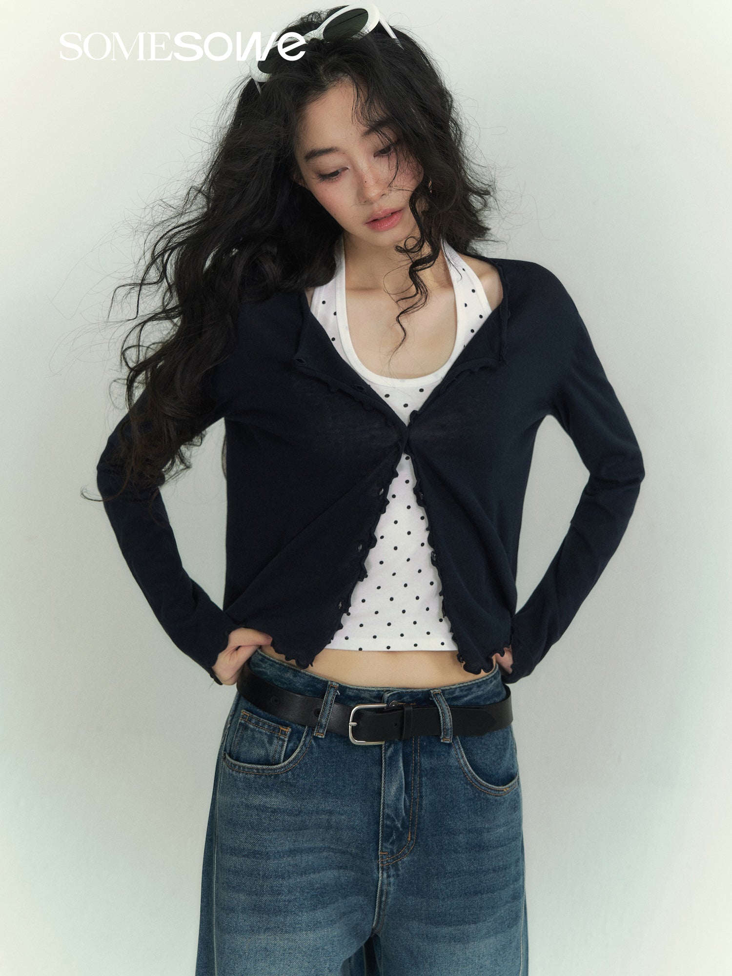 SOMESOWE S2609073 Cotton ultra-thin cardigan